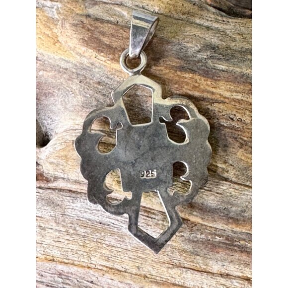 Sterling Silver Pendant With Synthetic Opal 9.01g - Picture 4 of 7